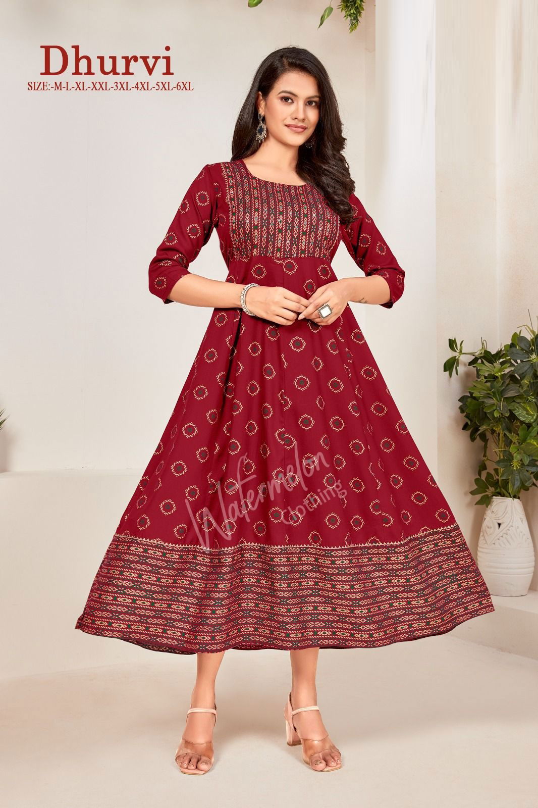 Dhurvi 1001 Printed Anarkali Kurtis Catalog
